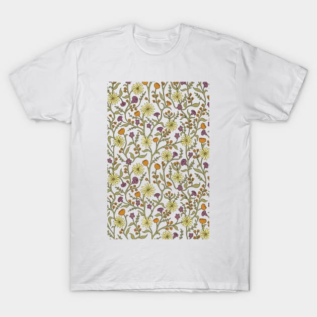 Floral Pattern Vertical T-Shirt by StephReyns